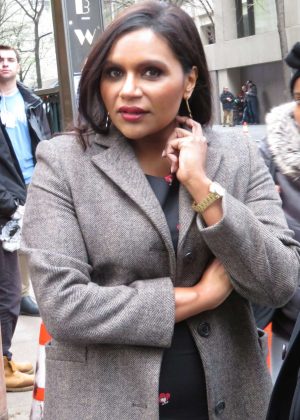 Mindy Kaling - Filming the 'Late Night' Show in NYC