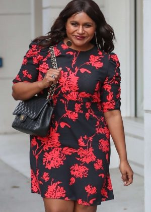 Mindy Kaling in Mini Dress - Out in Beverly Hills