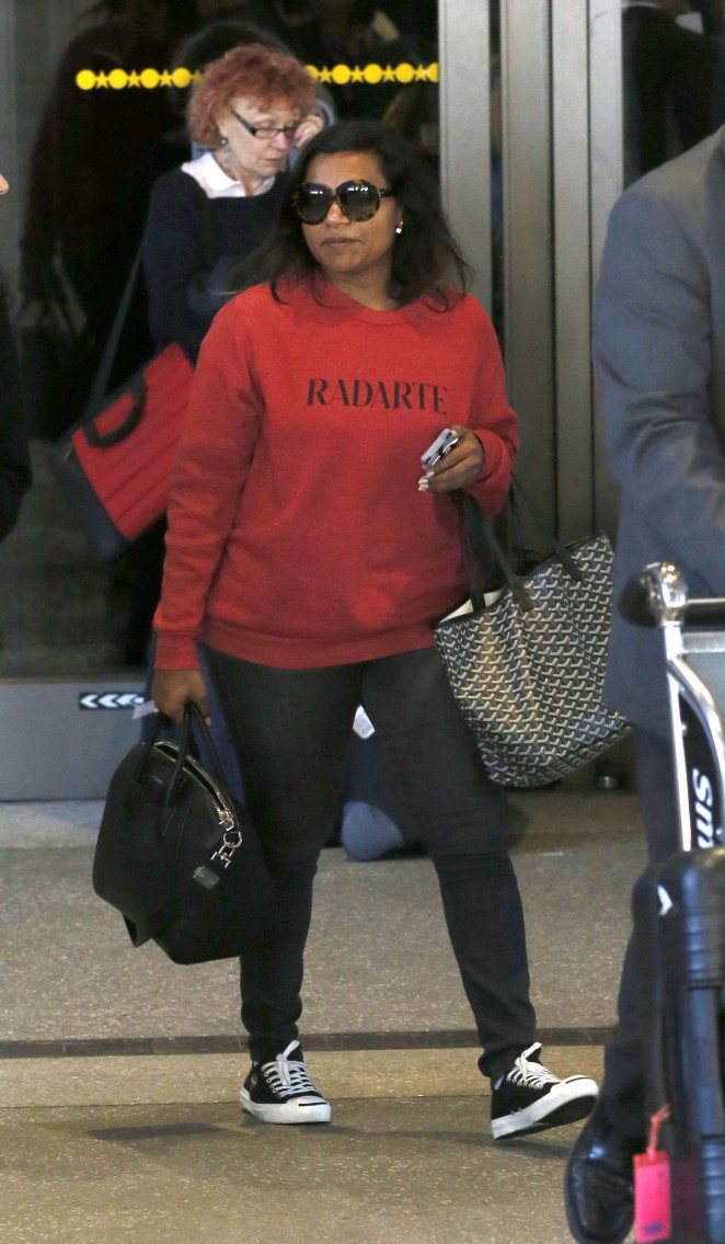 Mindy Kaling - LAX airport in LA