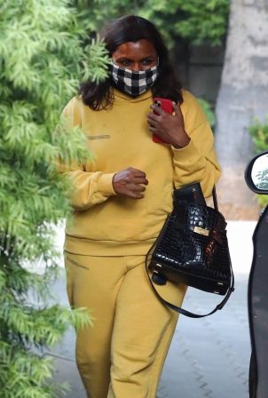 Mindy Kaling - Leaving Sunset Tower Hotel in West Hollywood