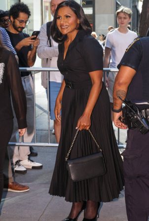 Mindy Kaling - Leaving the Today Show this morning in New York