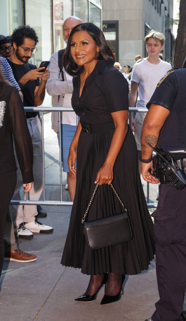 Mindy Kaling - Leaving the Today Show this morning in New York