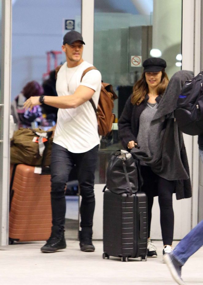 Minka Kelly - Arriving with Alan Ritchson in Toronto