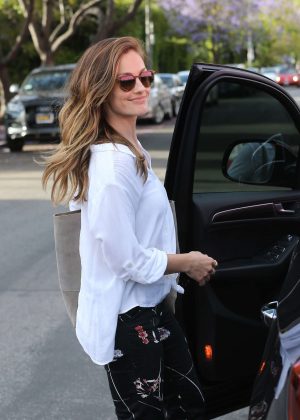 Minka Kelly at Marie Nails in West Hollywood