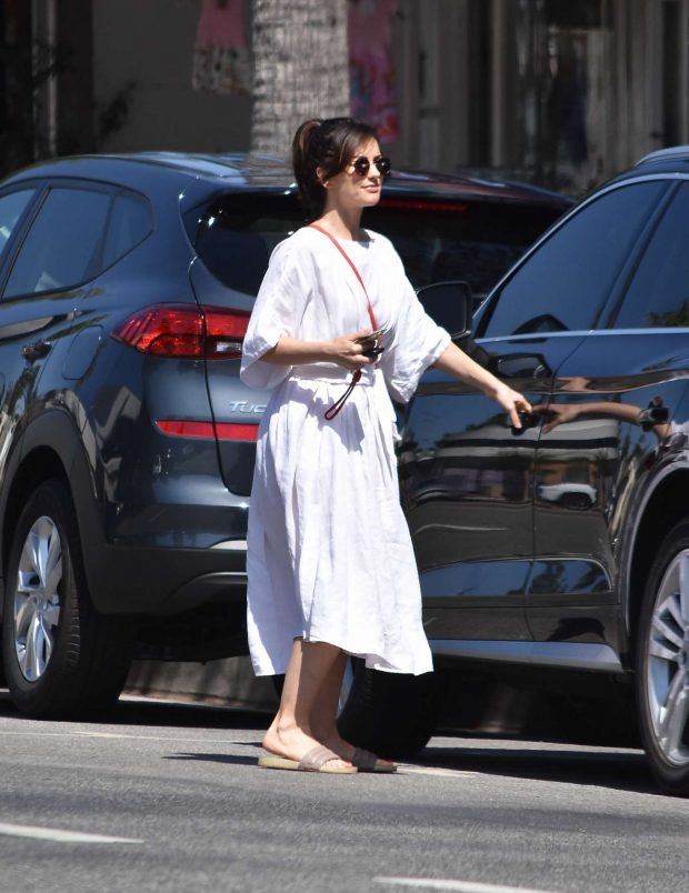 Minka Kelly in Long Dress - Out and about in LA