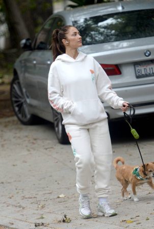 Minka Kelly - On a dog walk in Los Angeles