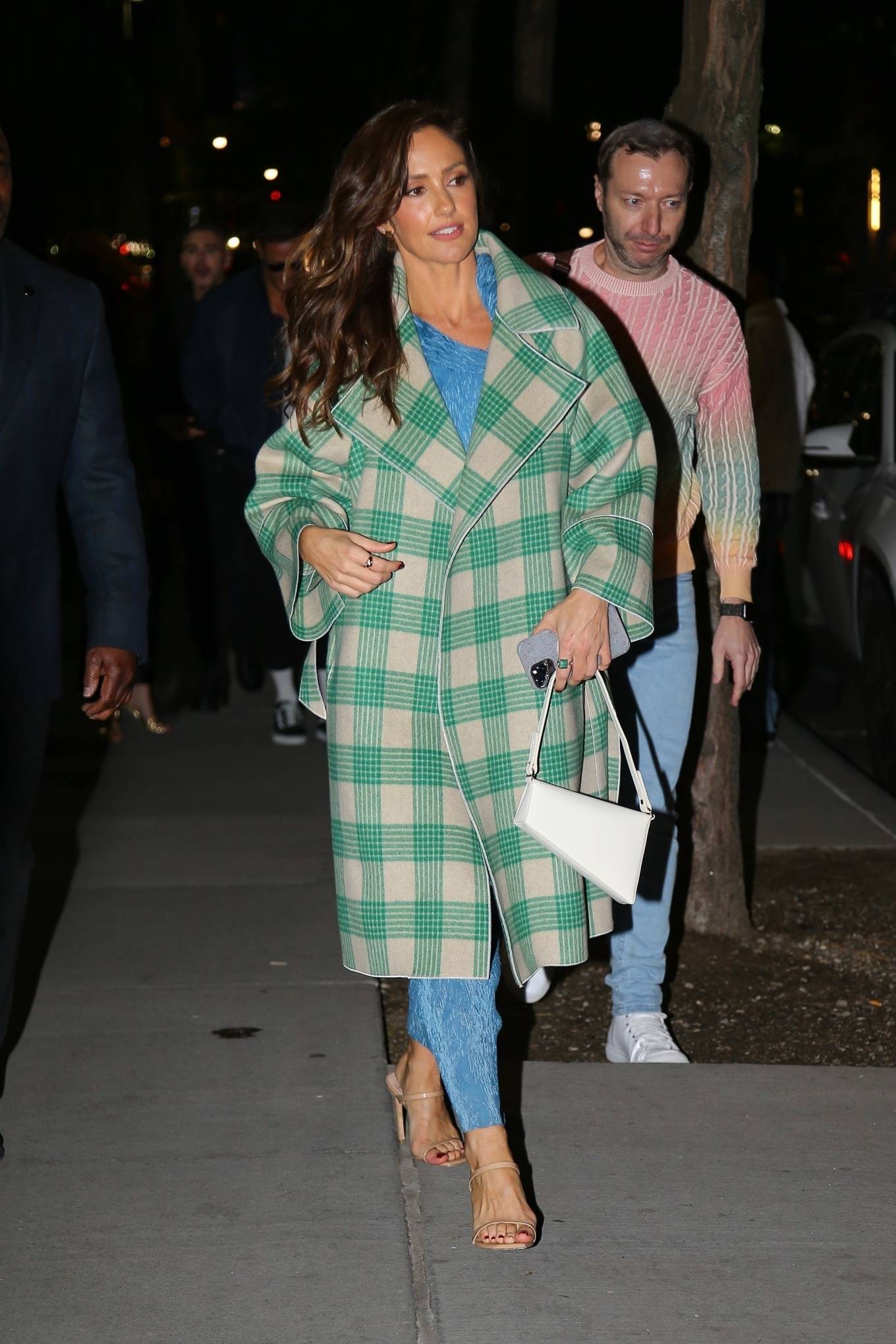 Minka Kelly 2023 : Minka Kelly – Wears light green coat while out in New York-05