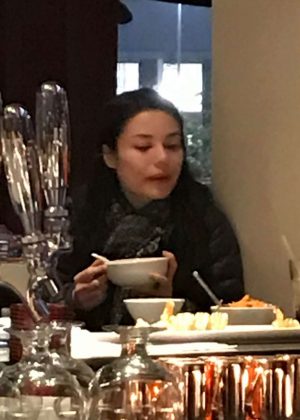 Miranda Cosgrove having a meal at Benihana in Downey
