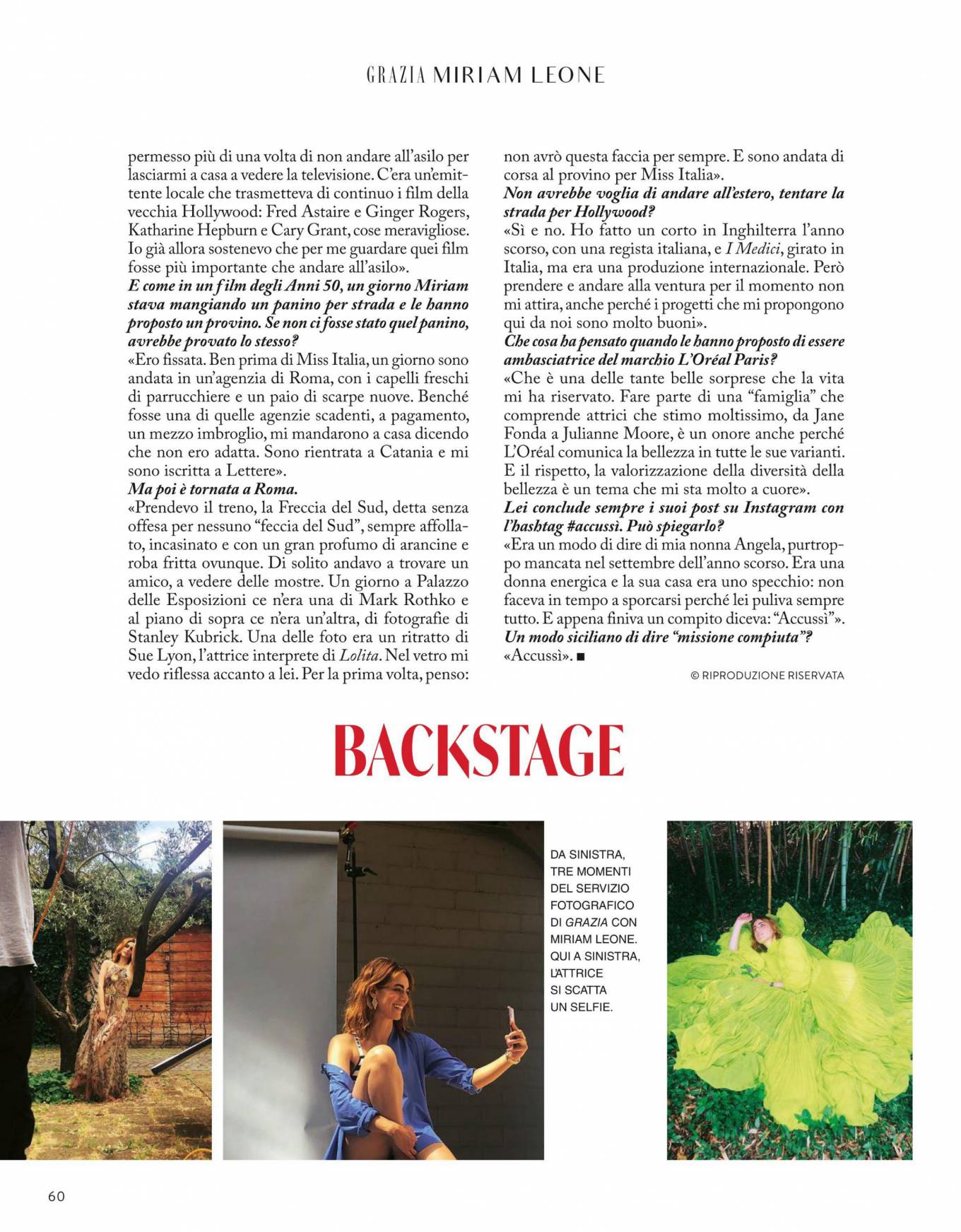 Miriam Leone – Grazia Italy Magazine (June 2020)