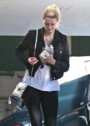 Mischa Barton in Spandex out in West Hollywood