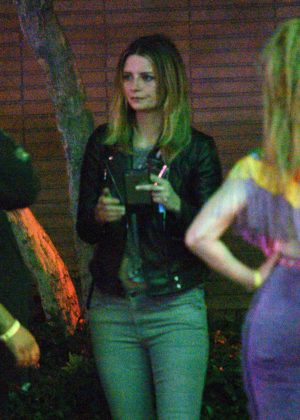 Mischa Barton in Tight Jeans at a rave in Los Angeles