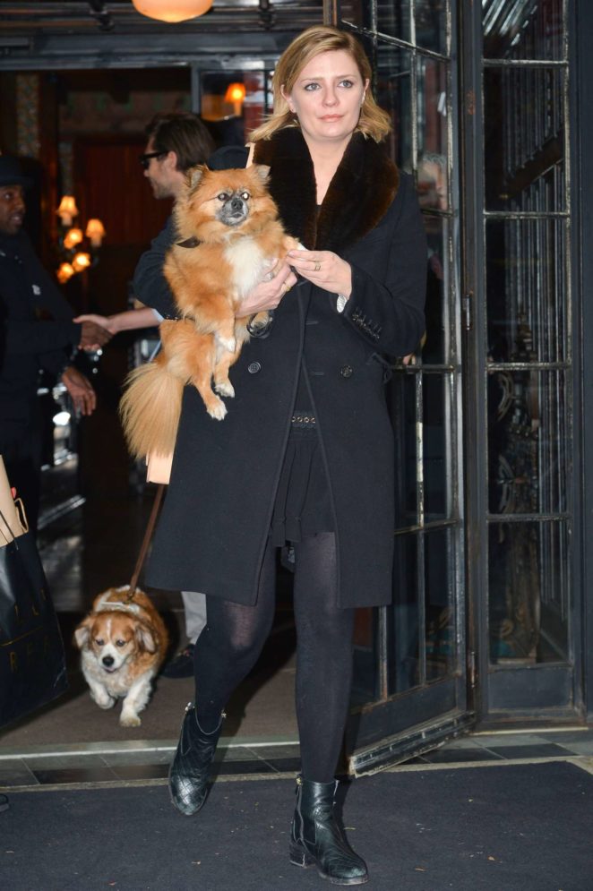 Mischa Barton with her dog out in NYC