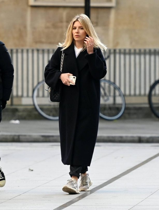 Mollie King - Flashes engagement ring at BBC Radio One Studios in London