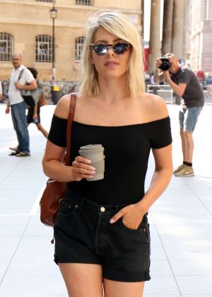 Mollie King in Black Shorts - Out in London