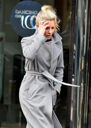 Mollie King in Long Coat out in London