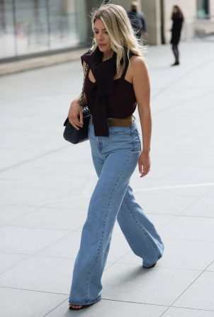 Mollie King - Seen arriving at the BBC studio 1 in London