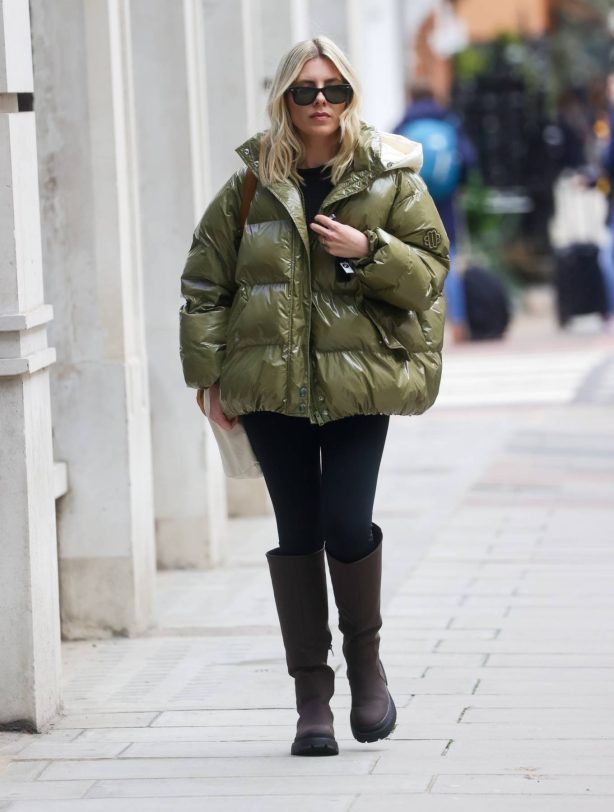 Mollie King - Stepping out at Radio One in London