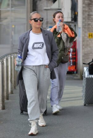 Molly Mae Hague - With Stephanie Lamb arriving seen at Manchester Airport