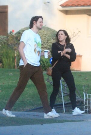 Molly Shannon - Seen with Zach Woods during a stroll in Los Angeles