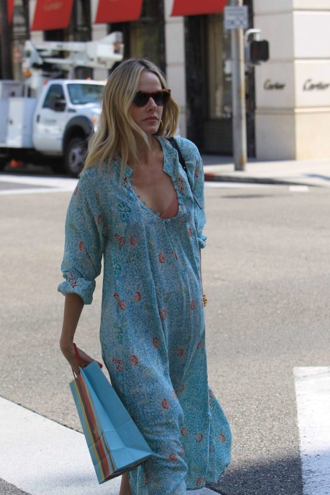 Monet Mazur in Long Dress shopping in Beverly Hills