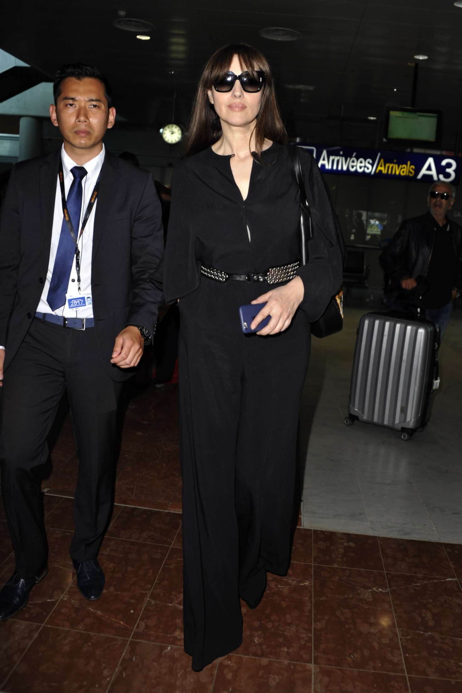 Monica Bellucci 2017 : Monica Bellucci Arriving at Airport in Nice -11