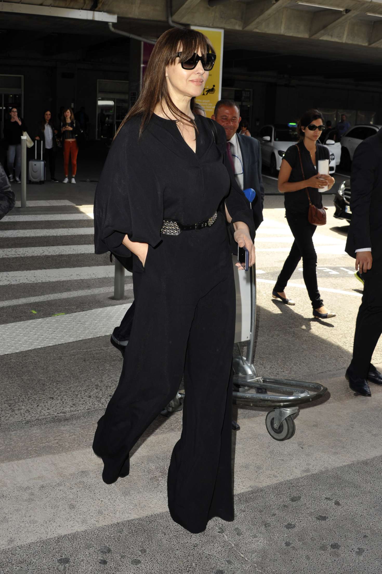 Monica Bellucci 2017 : Monica Bellucci Arriving at Airport in Nice -12