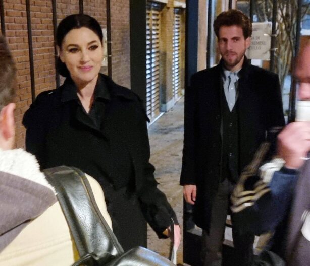 Monica Bellucci - seen leaving a theater in Rome with a mystery man