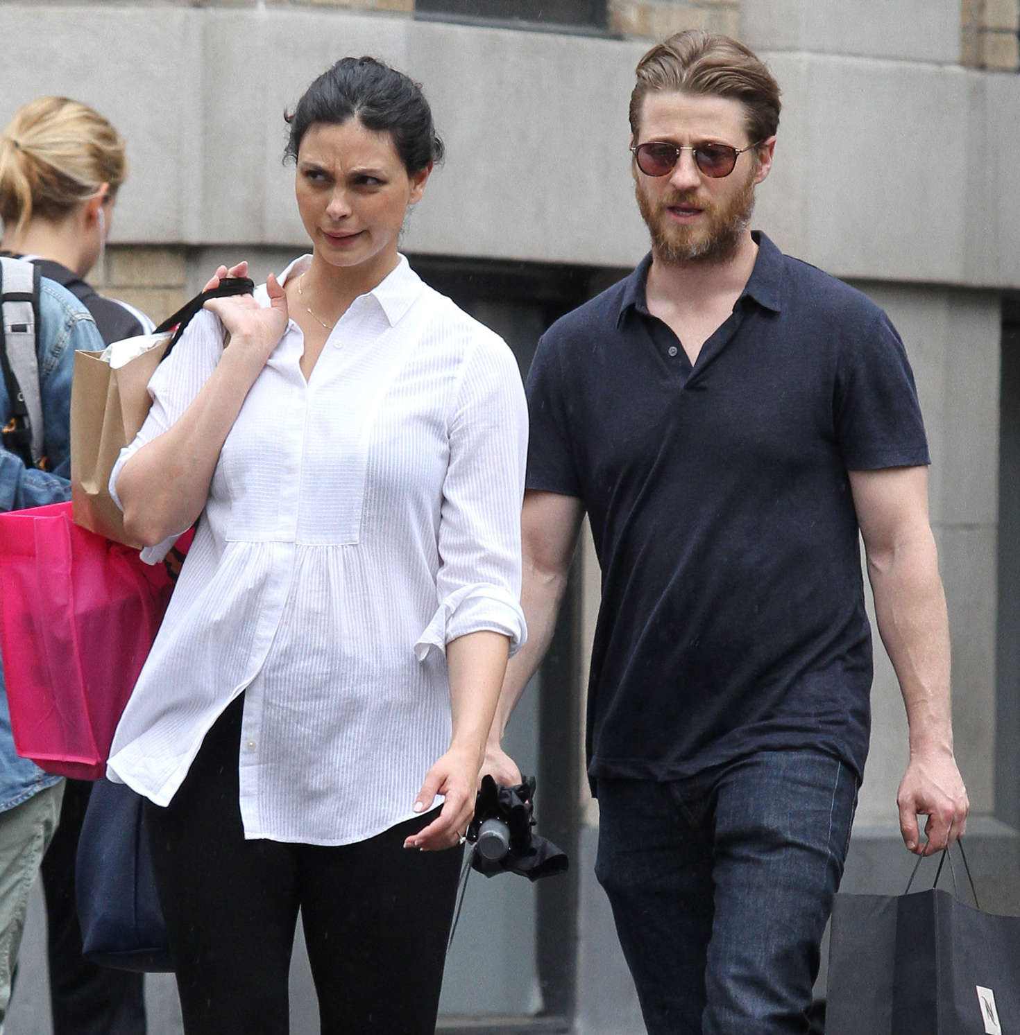 Morena Baccarin and Ben McKenzie out in New York City. 