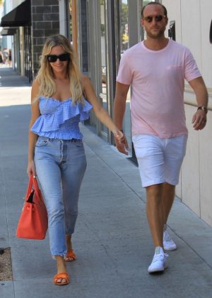Morgan Stewart and Brendan Fitzpatrick Shopping in Beverly Hills