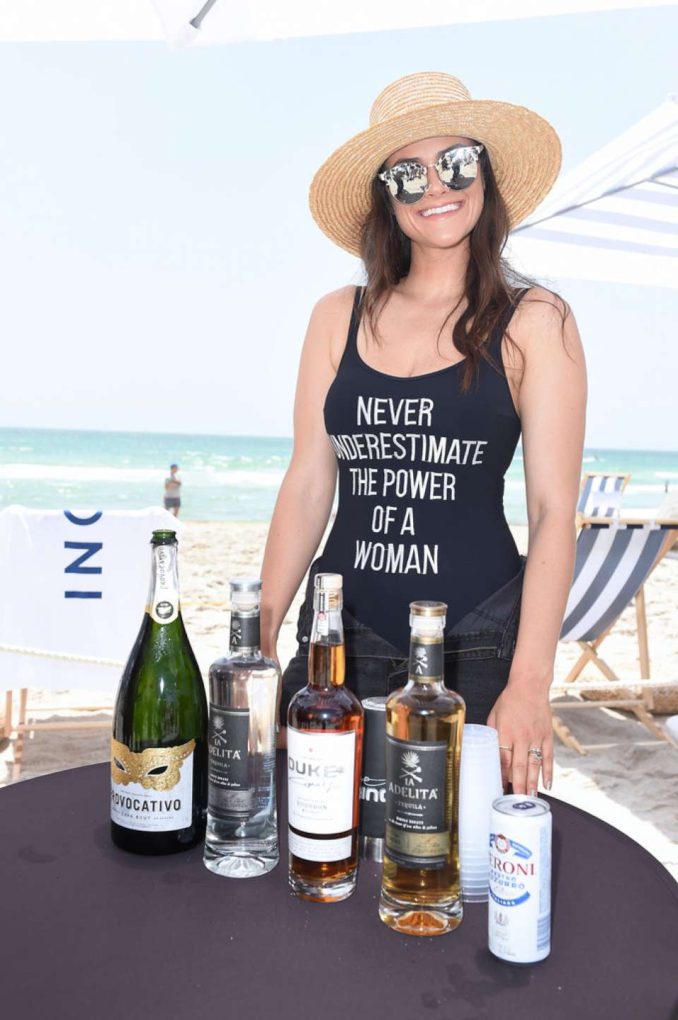 Myla Dalbesio â€“ Sports Illustrated Mix Off at The Model Mixology Competition in Miami Beach