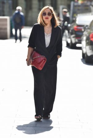 Myleene Klass - Arriving at the Global studios for her Smooth radio show in London
