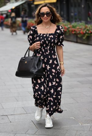Myleene Klass - In a floral summer dress in London