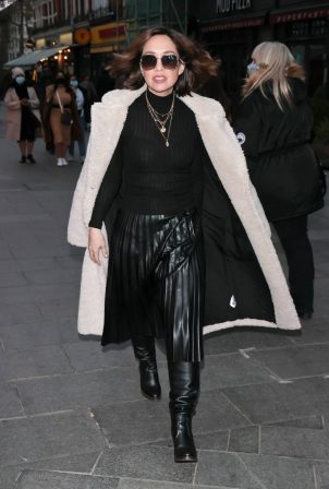 Myleene Klass - Looks chic in black top at Smooth radio show in London