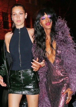 Naomi Campbell and Bella Hadid out in NY