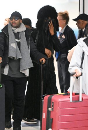 Naomi Campbell - Arrives at JFK airport in New York