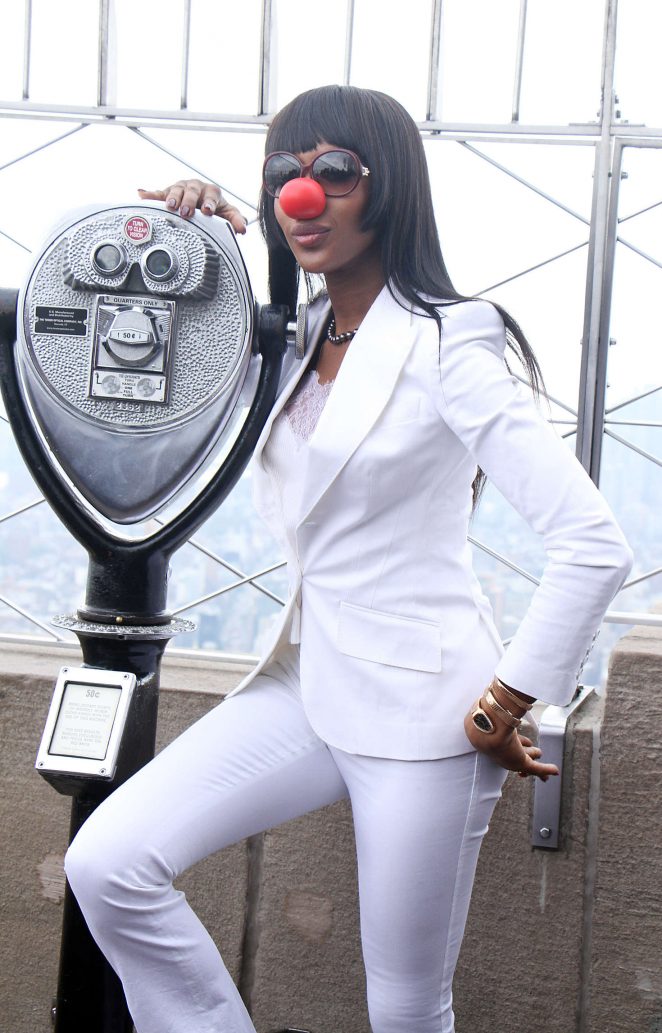 Naomi Campbell - Lights the Empire State Building in New York