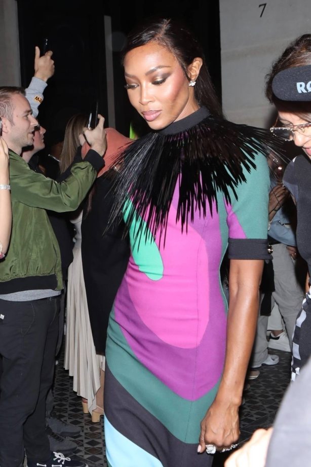Naomi Campbell - Seen outside of the The Costes Hotel in Paris