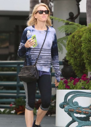 Naomi Watts in Leggings out in Brentwood