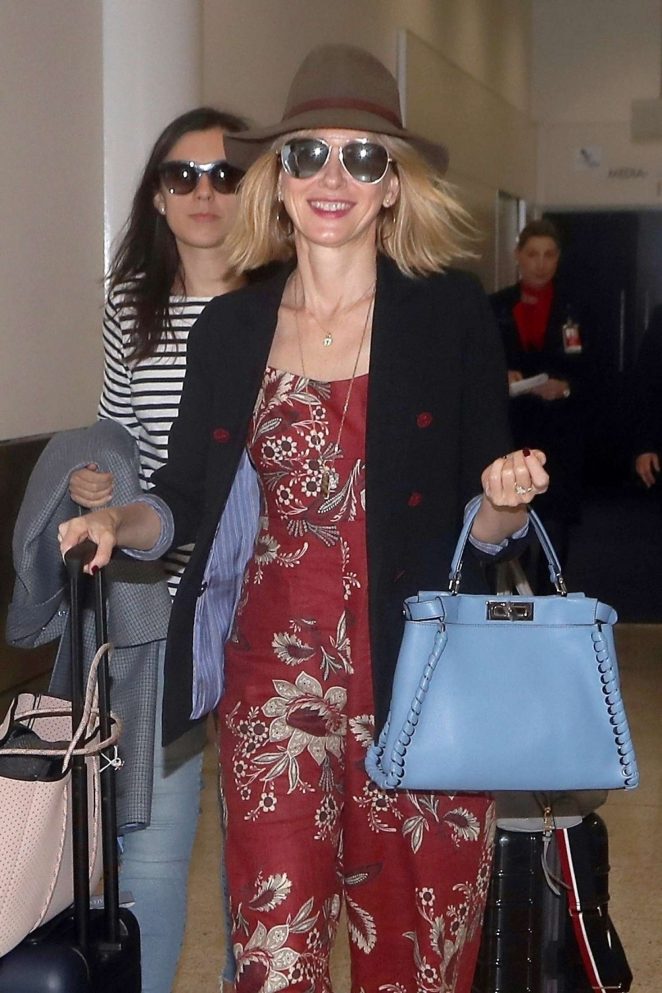 Naomi Watts in Long Dress - Arrives in Australia