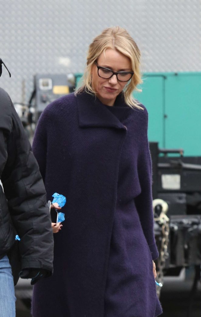 Naomi Watts on the set of 'Gypsy' in the West Village