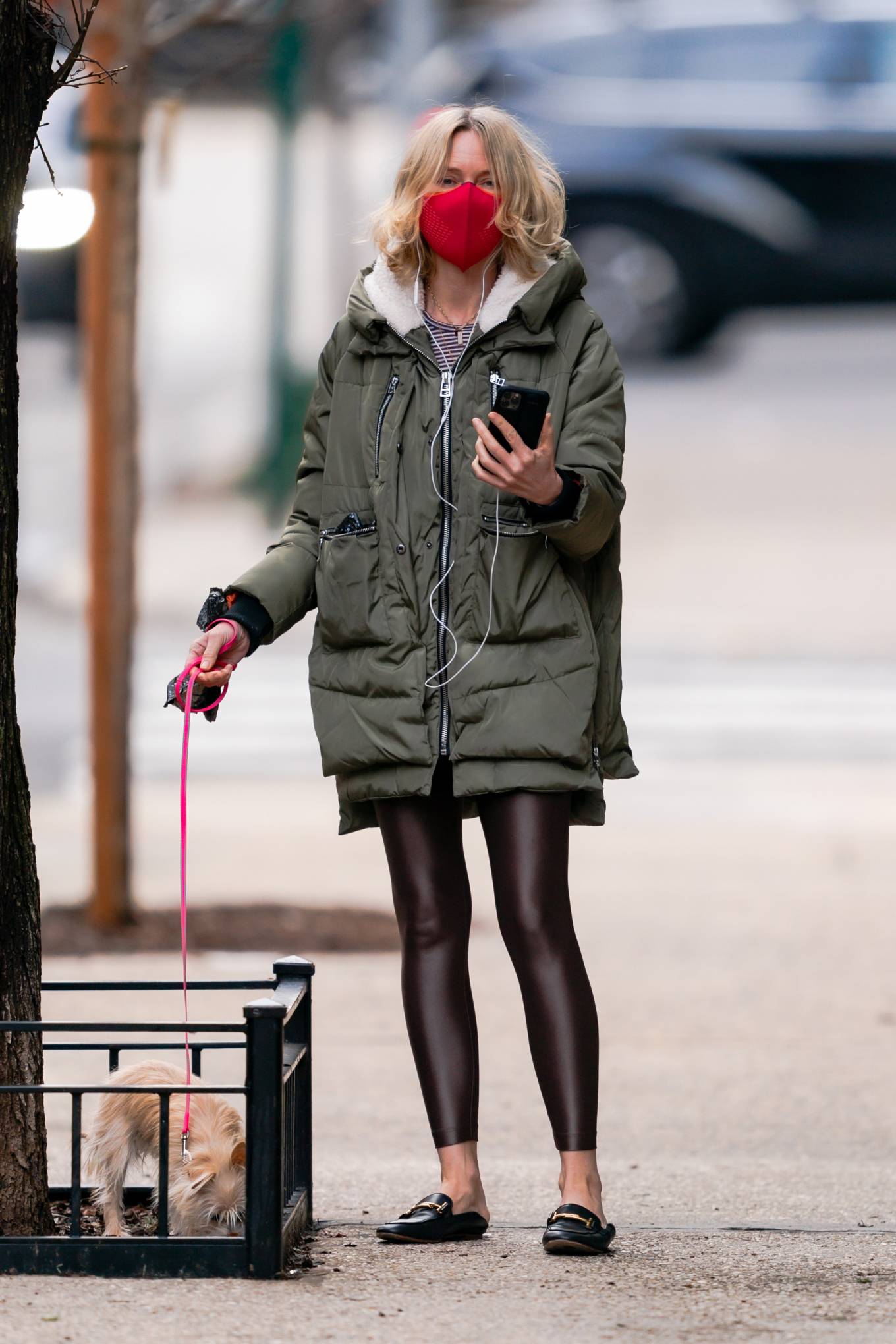 Naomi Watts – Out for a dog walk in New York City
