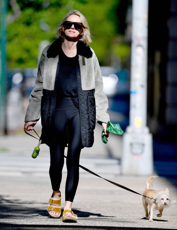 Naomi Watts - Out For A Dog Walk In New York