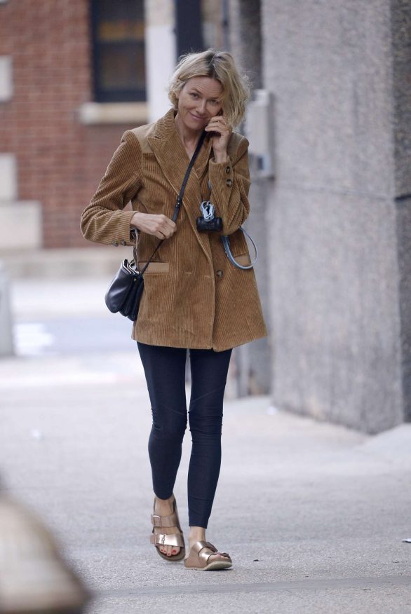 Naomi Watts - Walks her dog in New York City