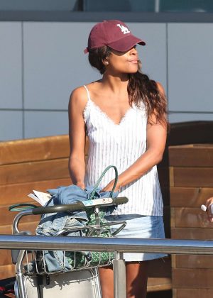 Naomie Harris - Arriving at Airport in Ibiza