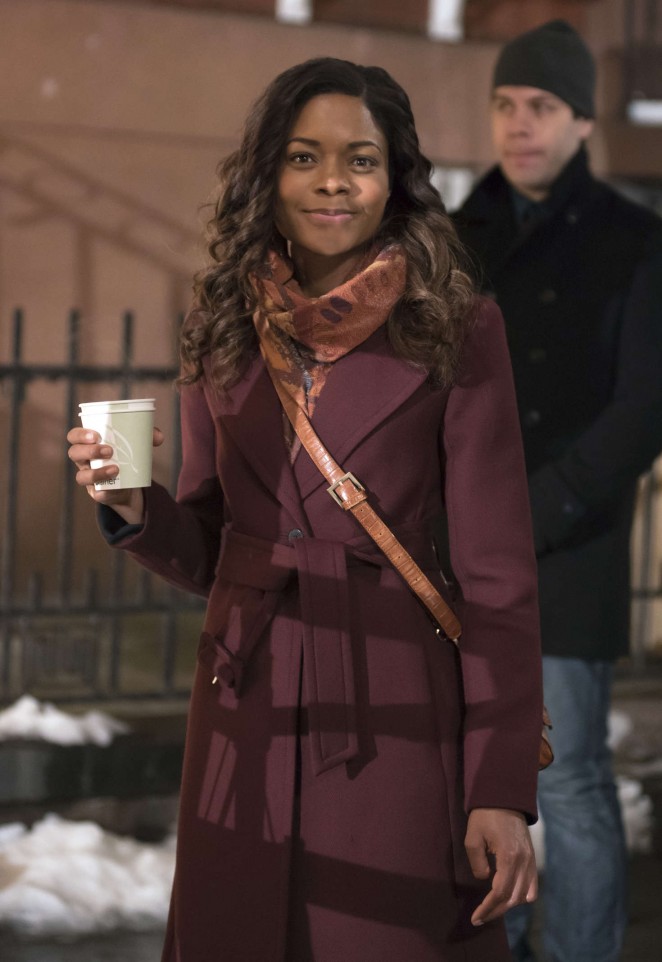 Naomie Harris - On set of 'Collateral Beauty' in New York