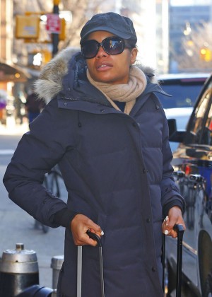 Naomie Harris out in New York City