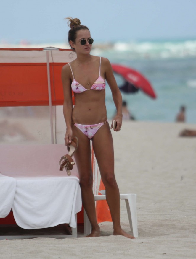 Natalia Borges in Pink Bikini in Miami