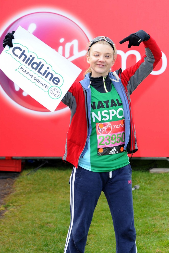 Natalie Dormer at the London Marathon Start