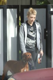Natalie Dormer - Taking her pup out in Los Angeles