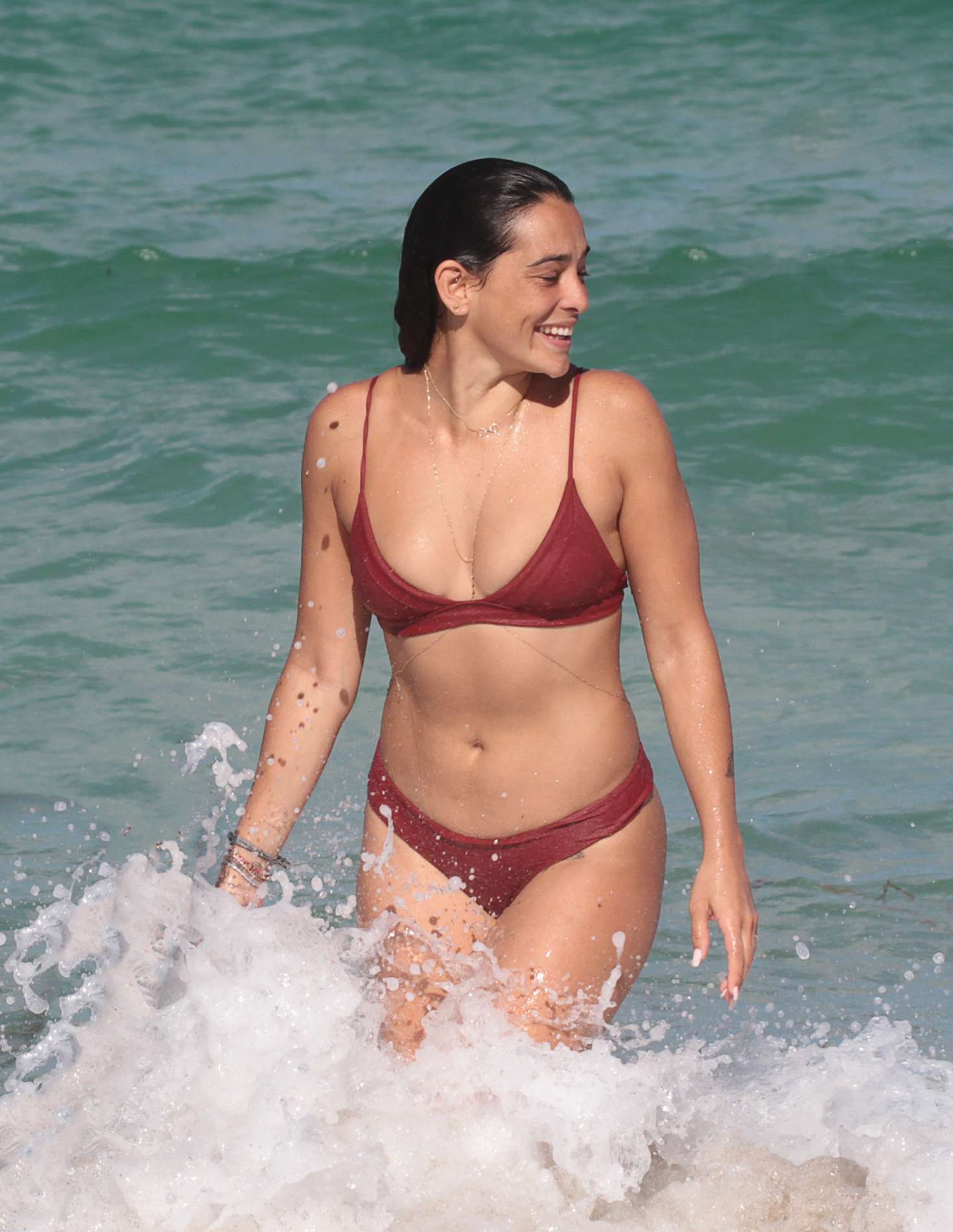 Natalie Martinez in Bikini on Miami Beach. 